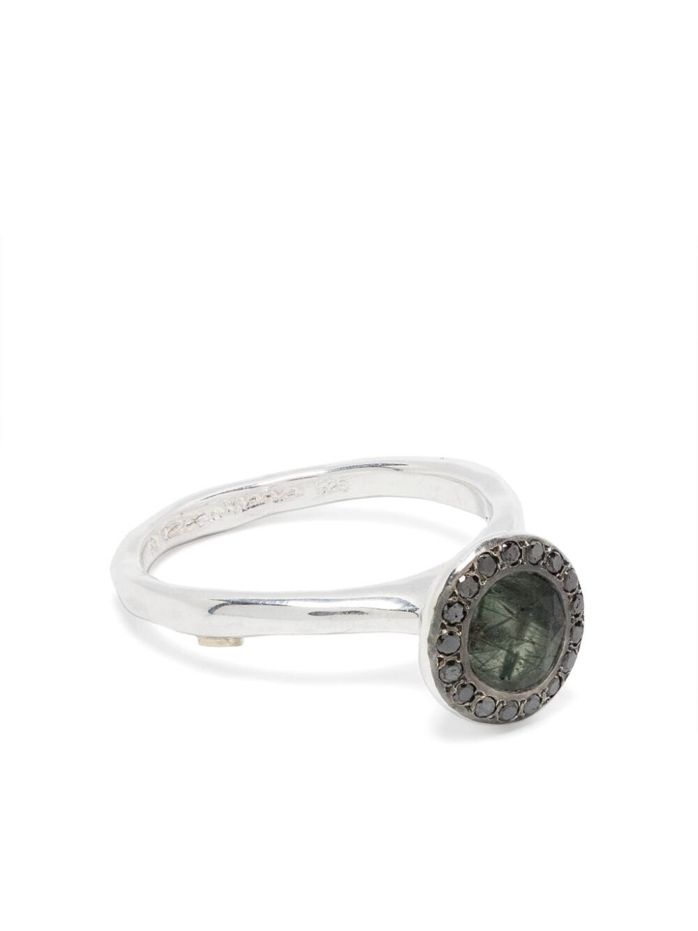 ROSA MARIA Mini Metallic Ring with Gemstone Accent