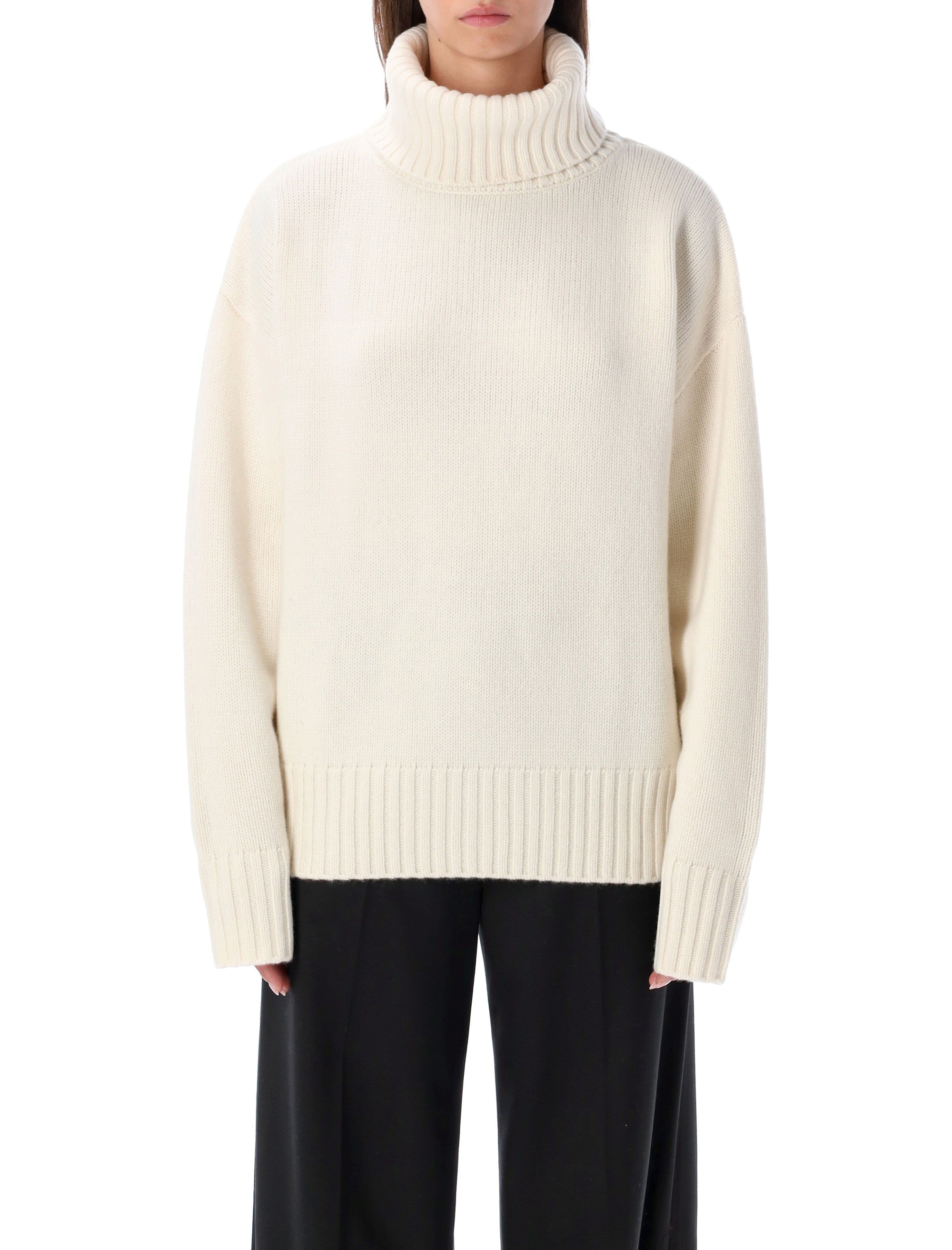 RHEA Oversized Heavy Wool Turtleneck Sweater - XS/S
