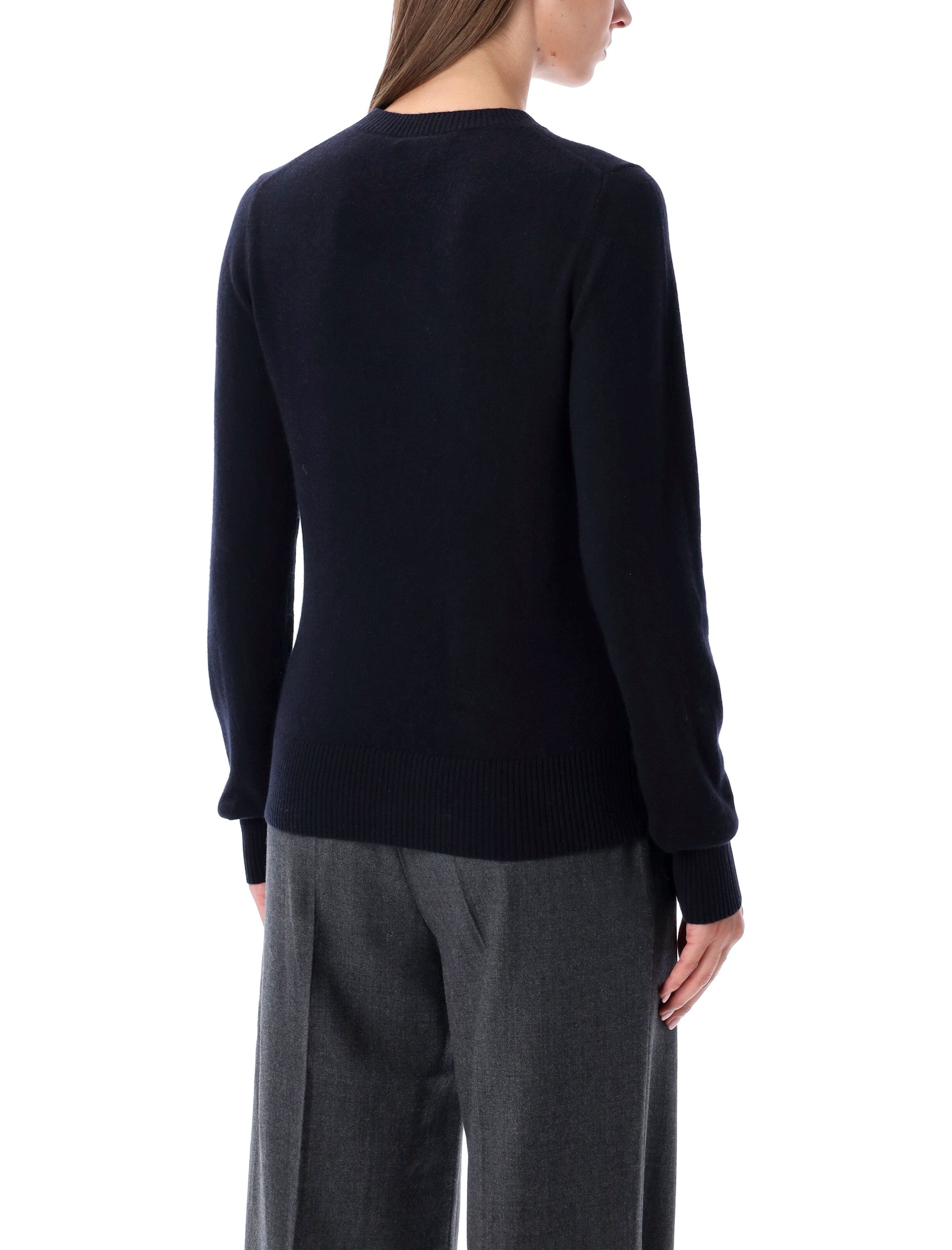 RHEA Women's Slim Fit Wool Cashmere Crewneck Sweater