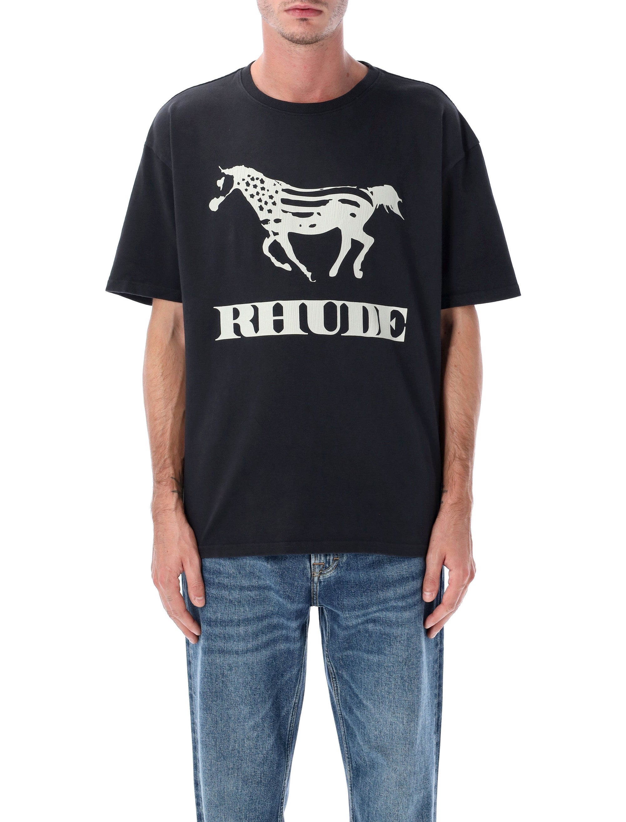 RHUDE Oversized Dinero Graphic Cotton T-Shirt - Size L