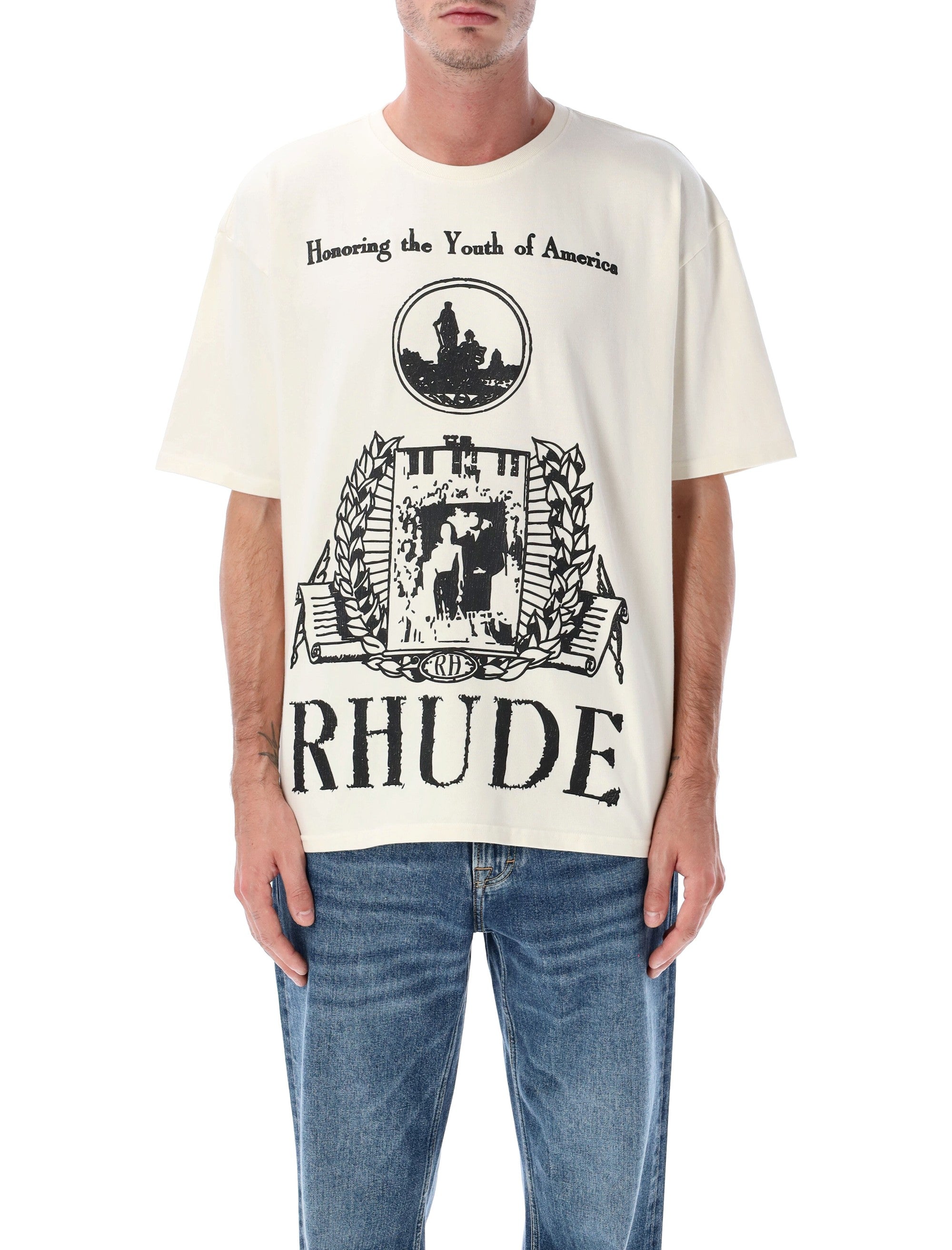 RHUDE Youth of America Graphic Cotton T-Shirt - Size L