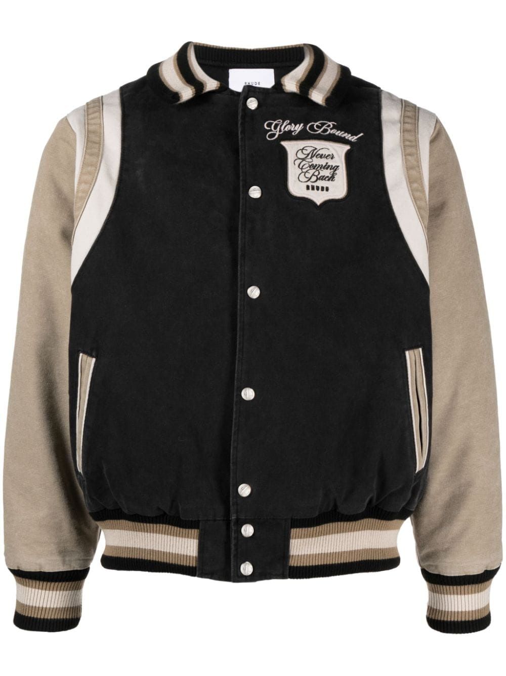 RHUDE Washed Canvas Varsity Jacket