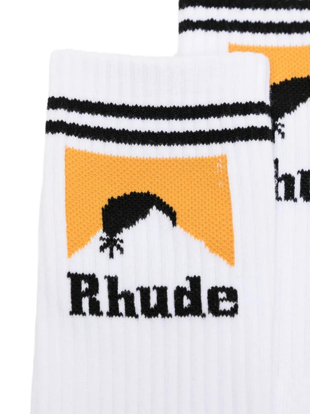 RHUDE Intarsia Knit Logo Socks for Men