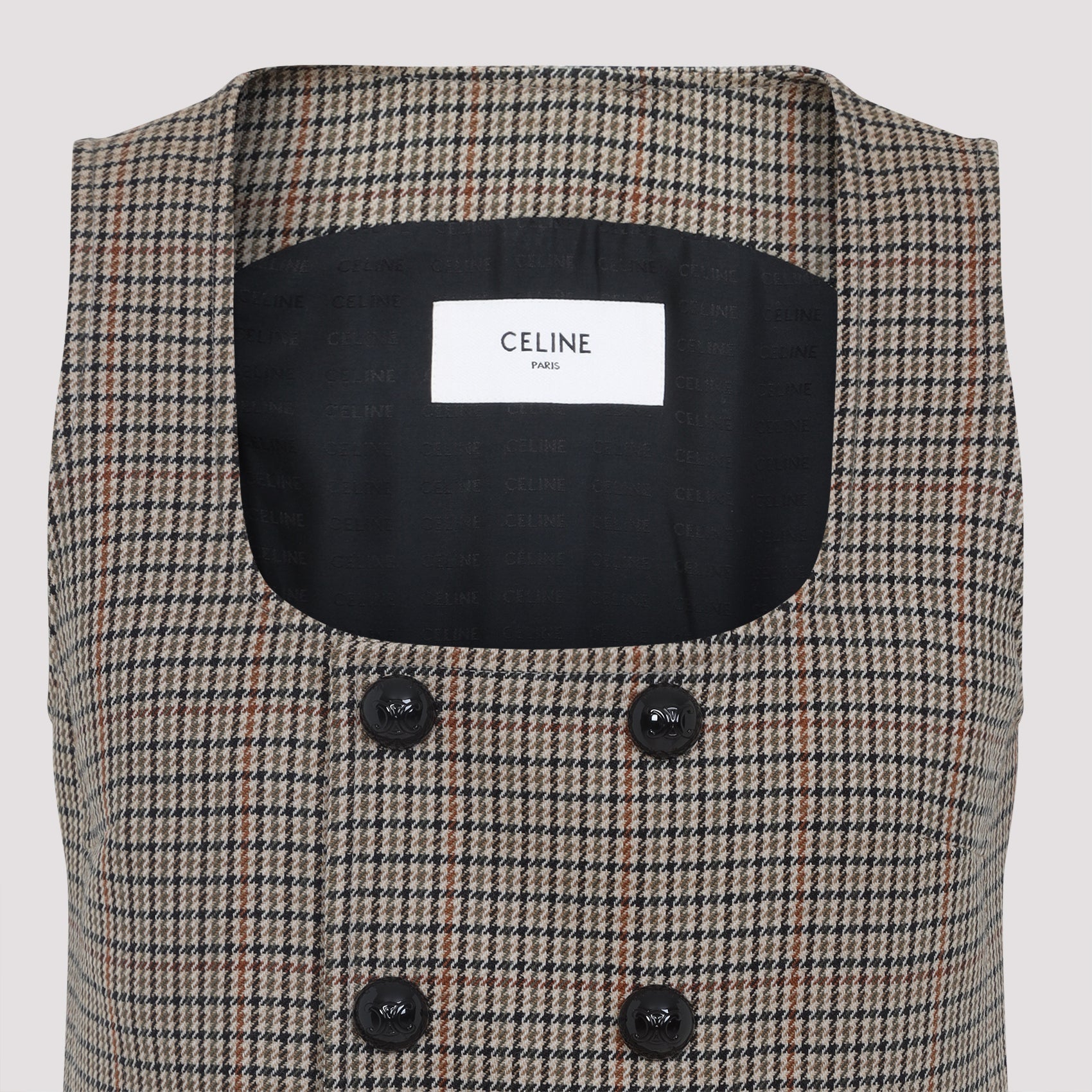 CELINE Elegant Wool Gilet Vest