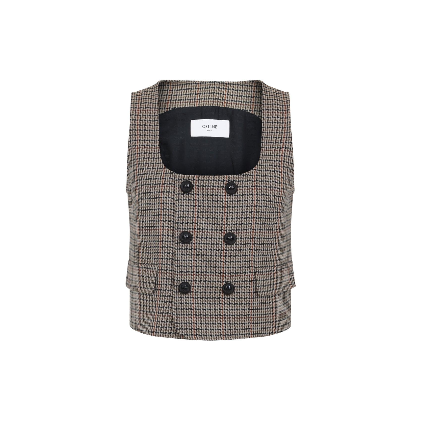 CELINE Elegant Wool Gilet Vest