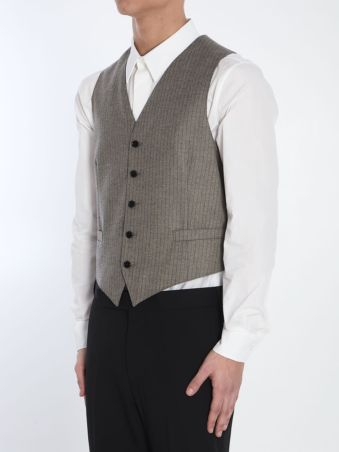 CELINE Striped Flannel Vest - Size 50