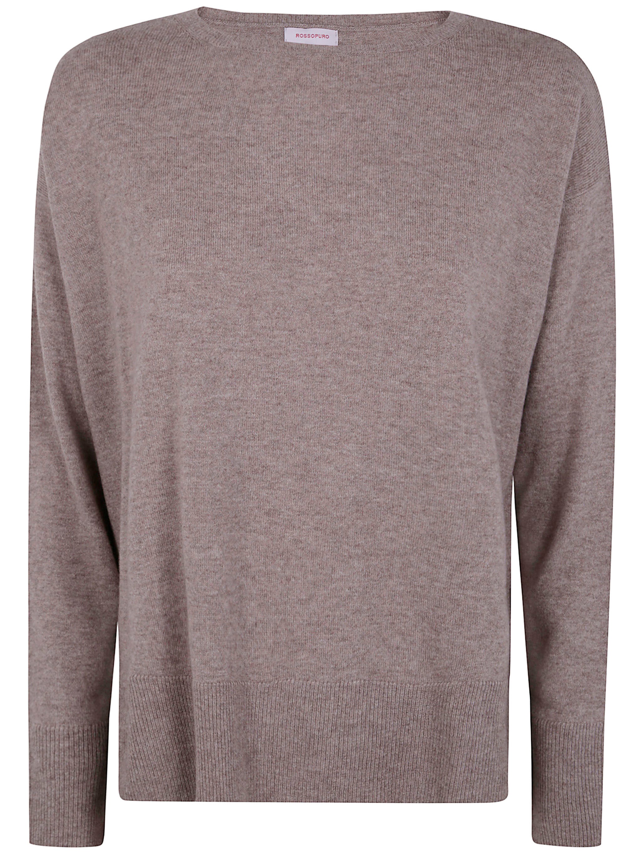 ROSSO PURO Oversized Boat Neck Long Sleeve Sweater