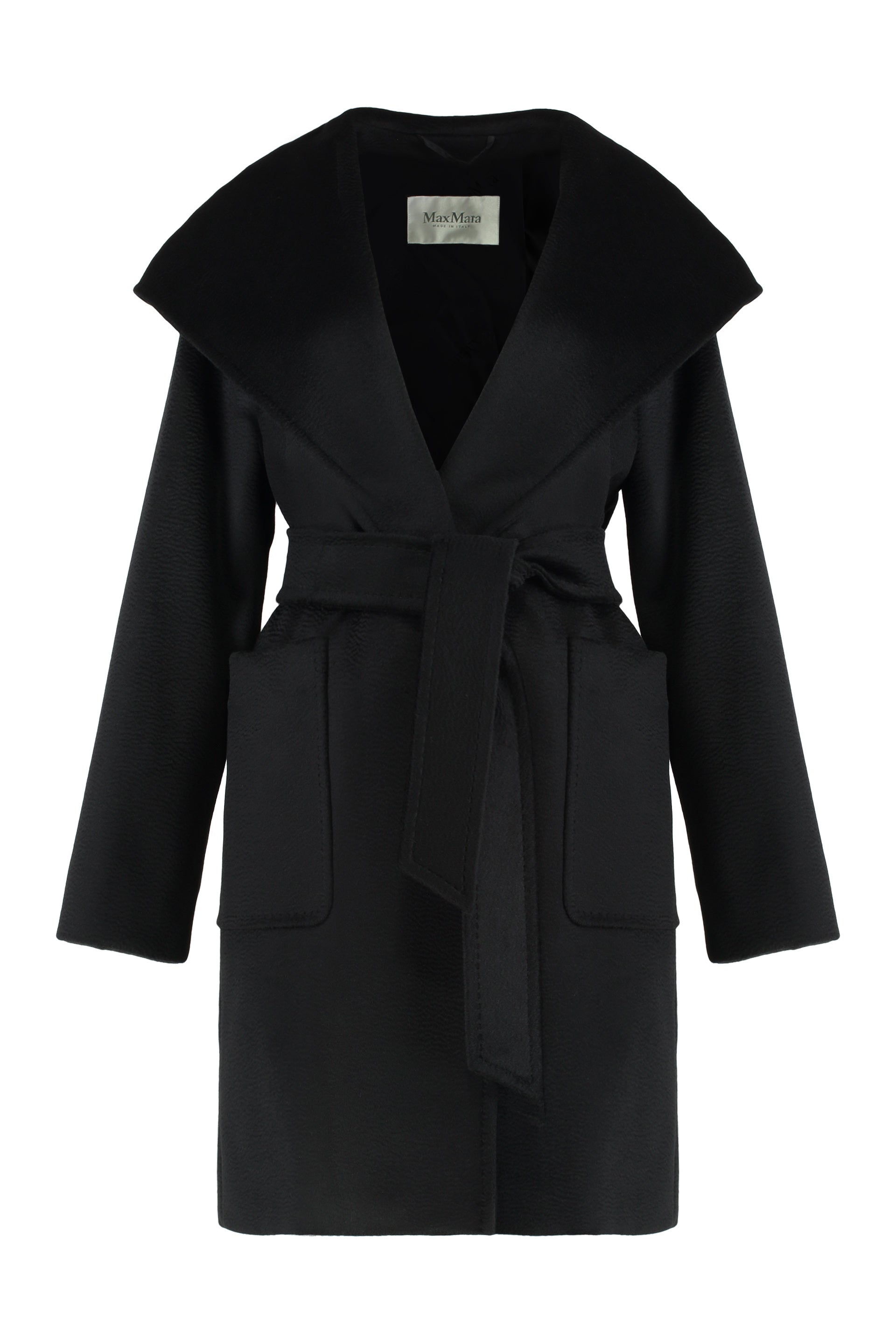 MAX MARA Rialto Camel Jacket with Hood and Belt