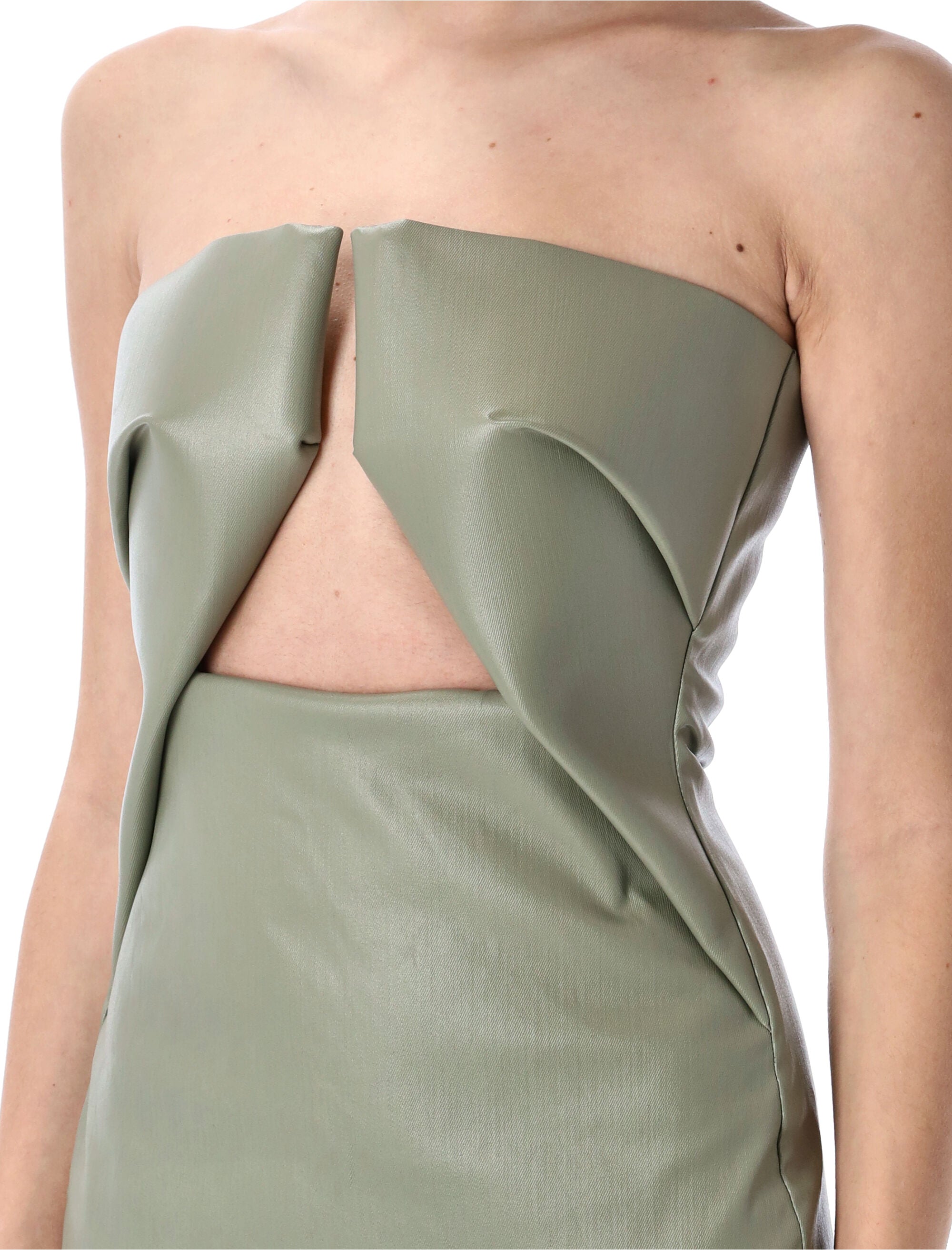 RICK OWENS Strapless Geometric Cutout Mini Dress for Women