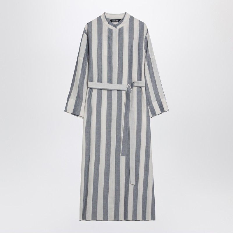 S MAX MARA Sleeve Buttoned Midi Shirt Dress