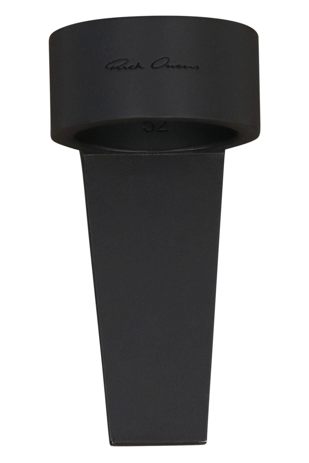 RICK OWENS Elegant Brass Ring with Decorative Stone - 1.6 cm Diameter