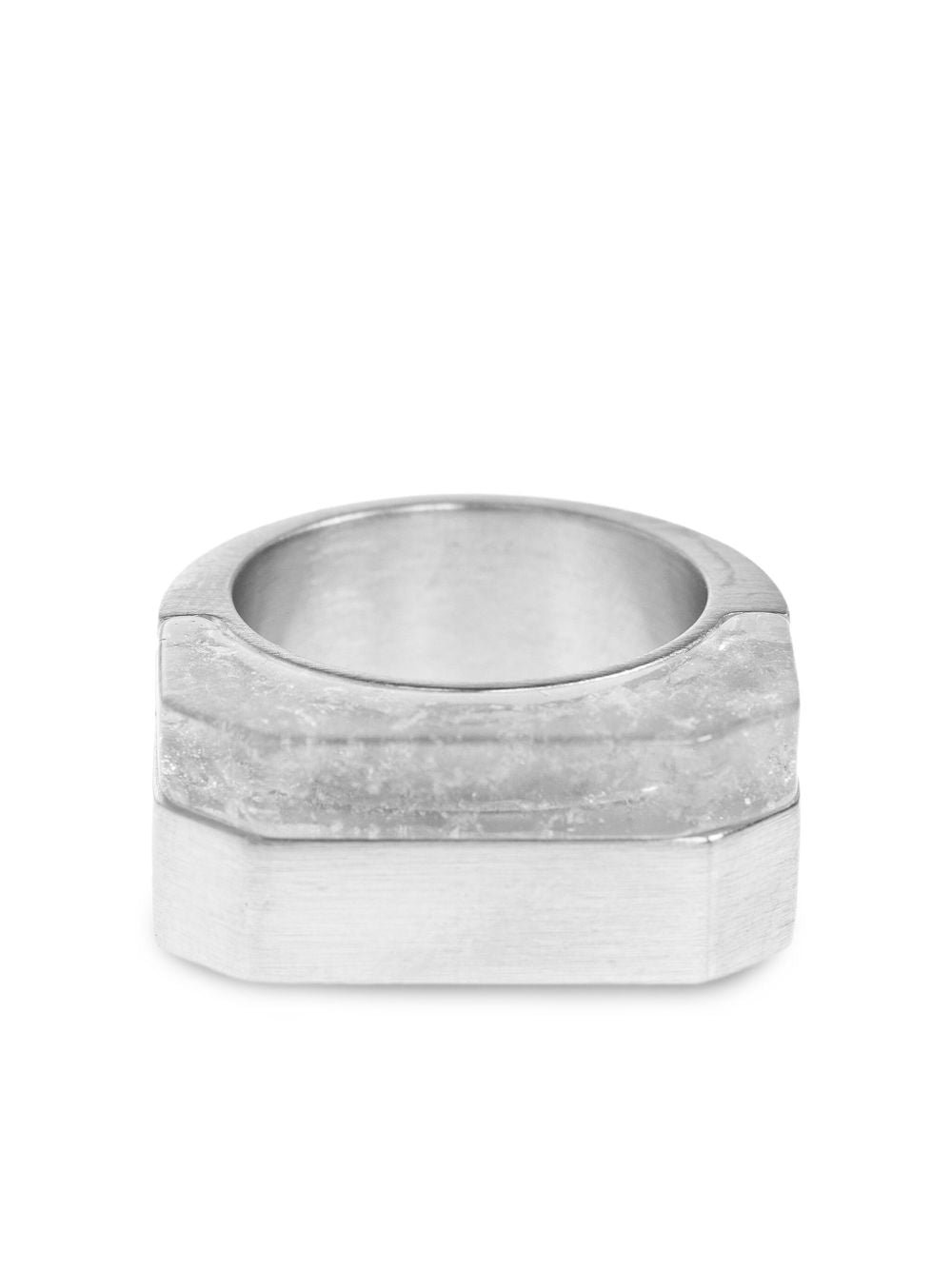 RICK OWENS Double Crystal Hollywood Ring - Men's Fashion Accessory