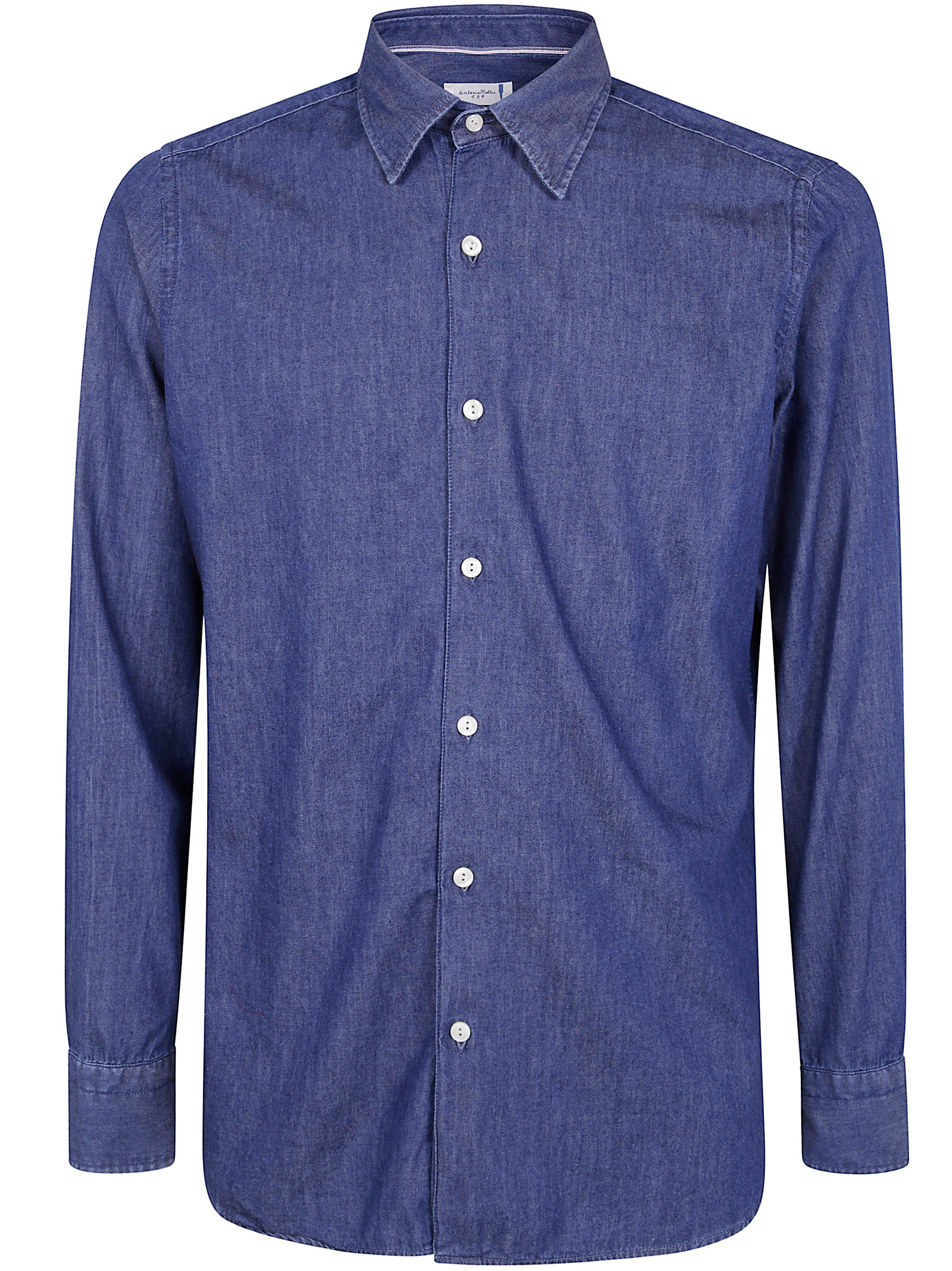 TINTORIA MATTEI Classic Denim Shirt for Men - Fall/Winter 25