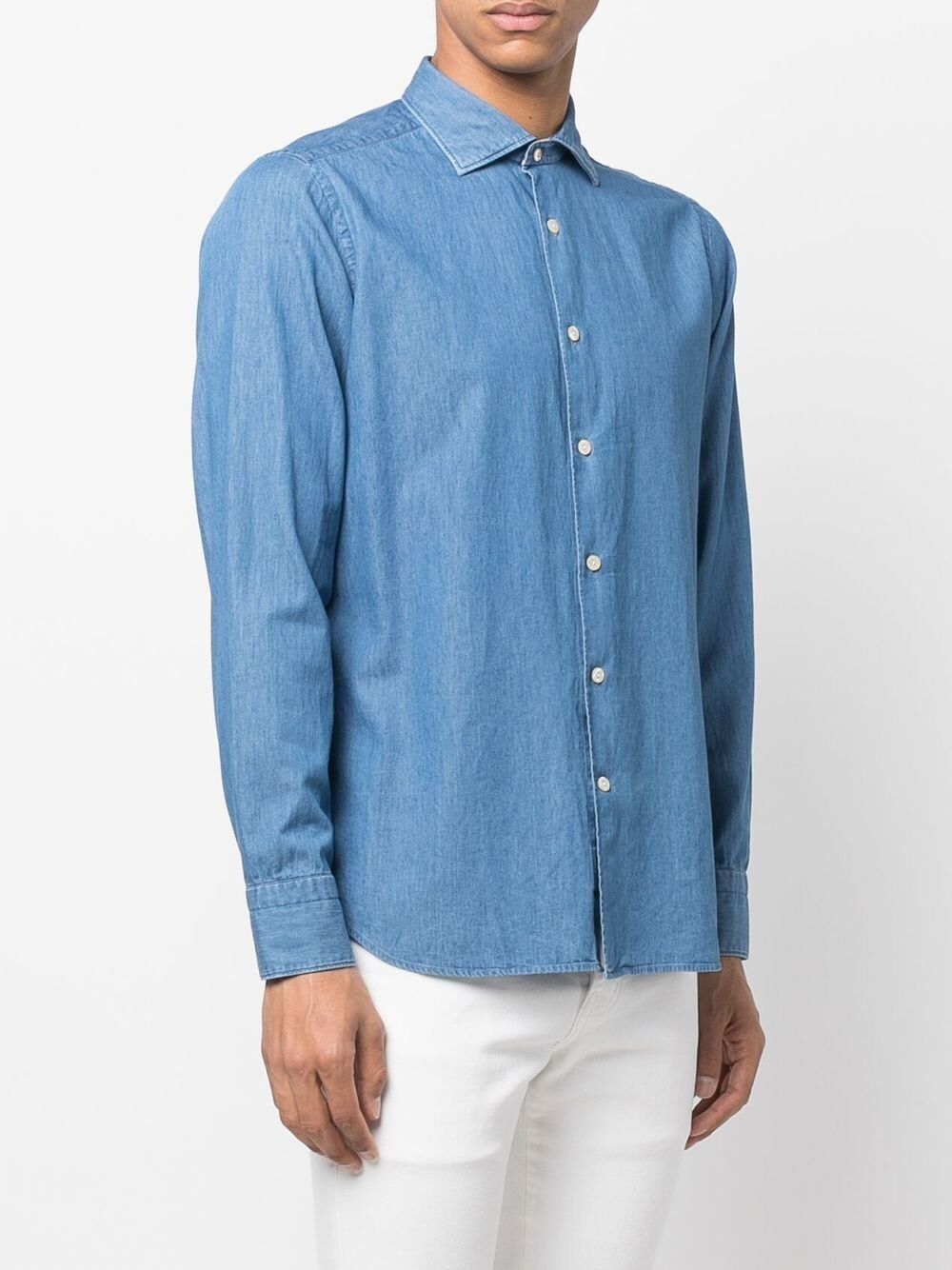 TINTORIA MATTEI Men's Matte Denim Shirt - FW24 Collection