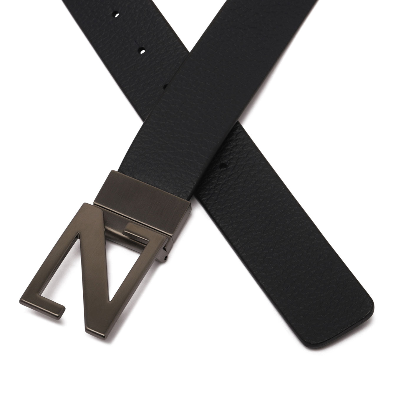 ZEGNA Men's Midnight Cow Leather Belt