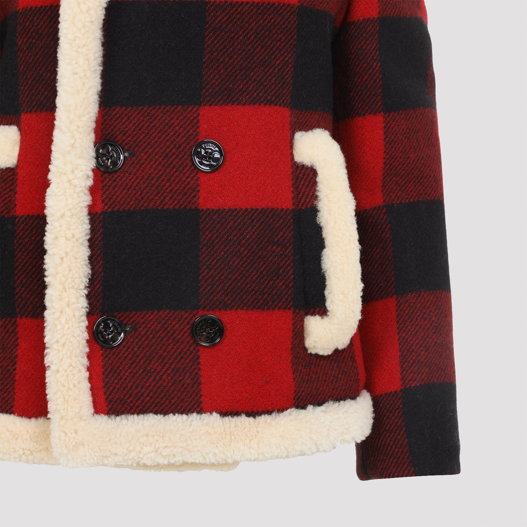 CELINE Caban Shearling Wool Jacket