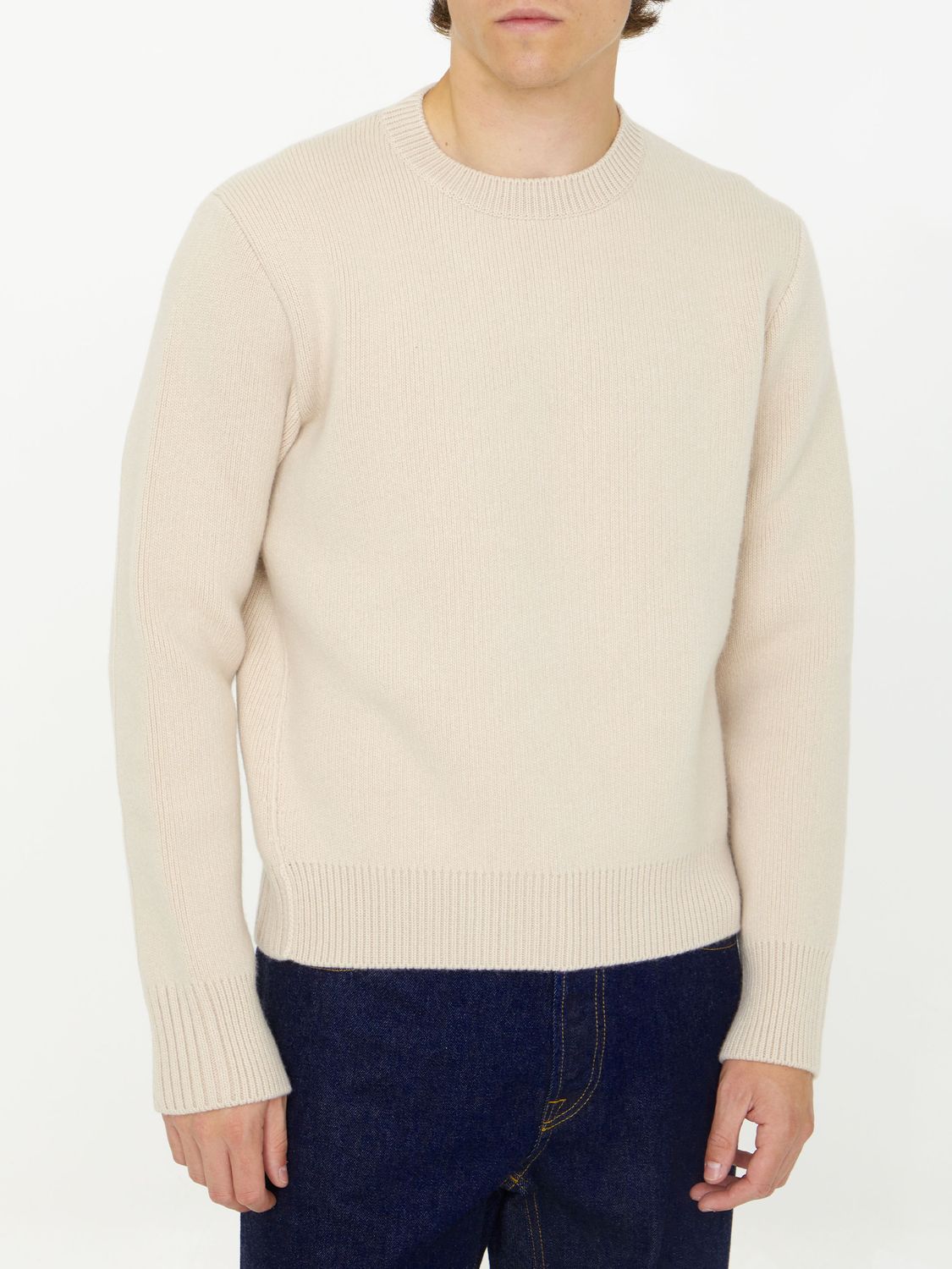 LANVIN Crewneck Wool and Cashmere Sweater - Men's Regular Fit