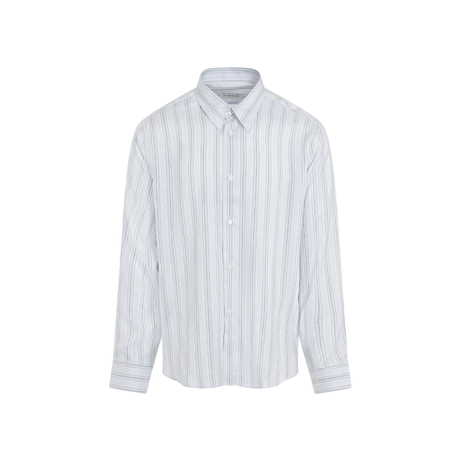 LANVIN Fitted Silk Shirt for Men - FW24 Collection