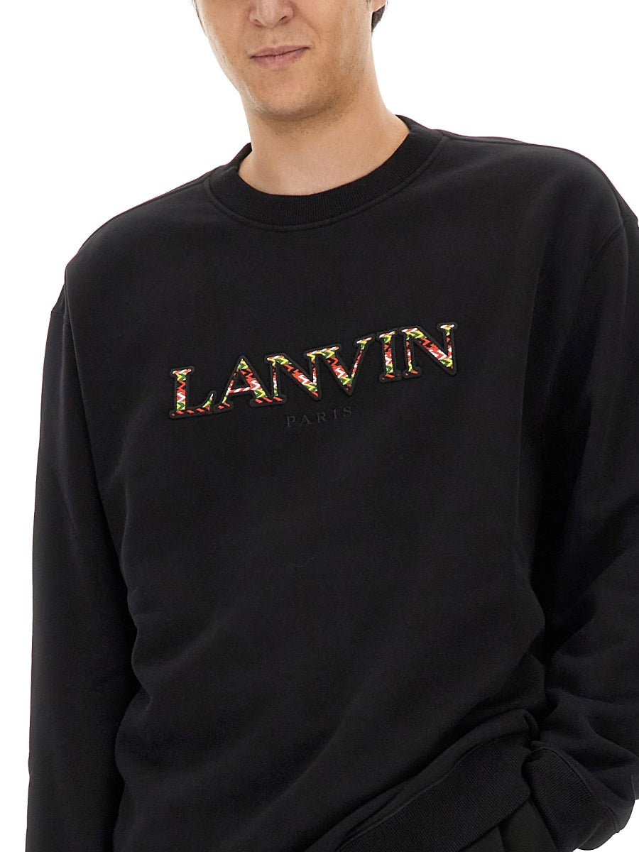 LANVIN Regular Fit Logo Sweatshirt - Size L