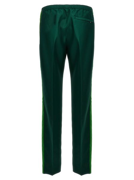 LANVIN Luxe Raffia Straight Leg Drawstring Track Pants