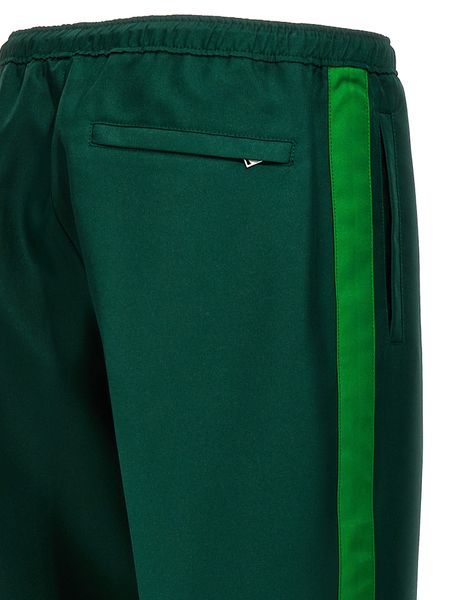 LANVIN Luxe Raffia Straight Leg Drawstring Track Pants