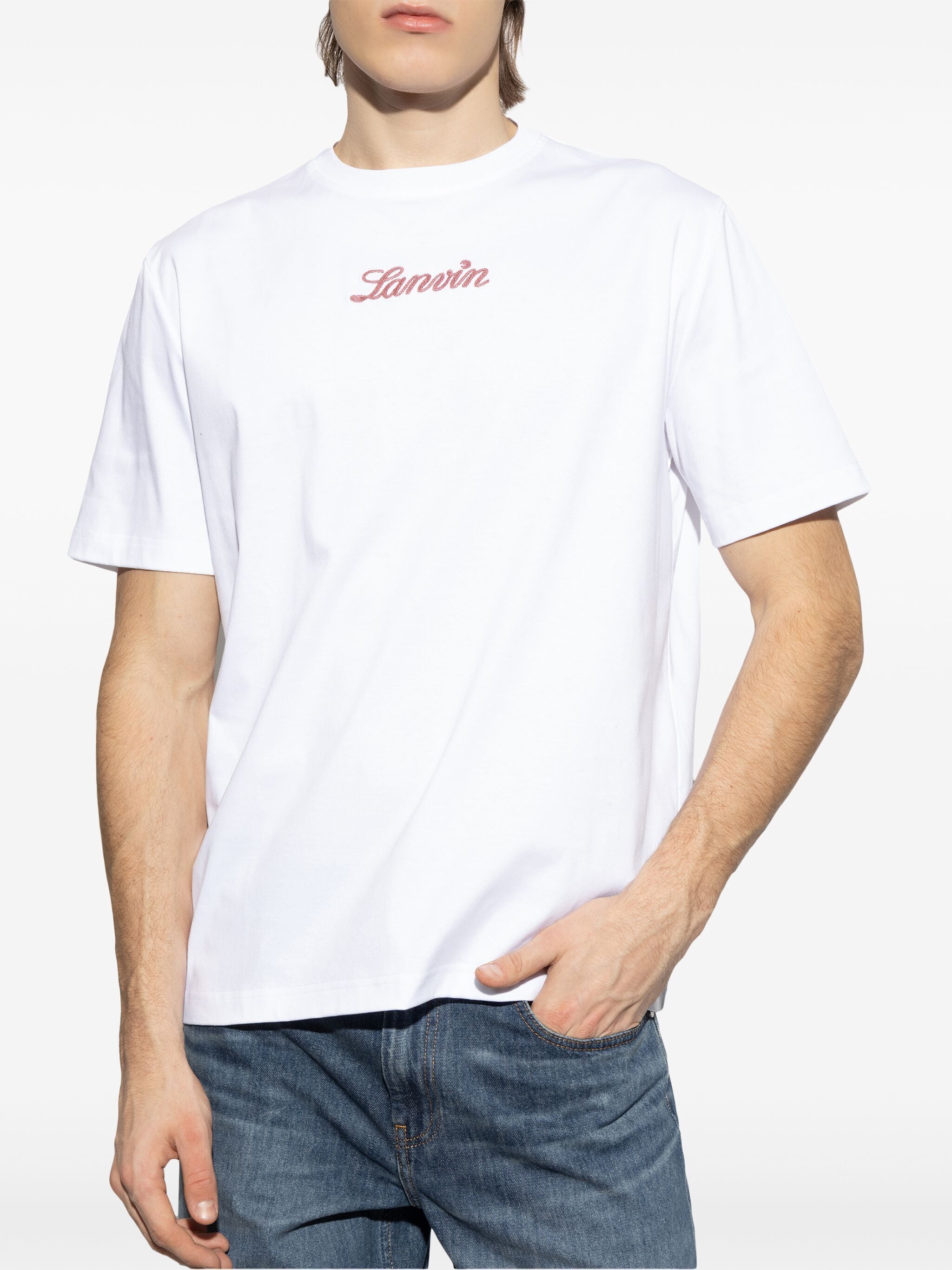 LANVIN Script Logo T-Shirt for Men - SS25 Collection