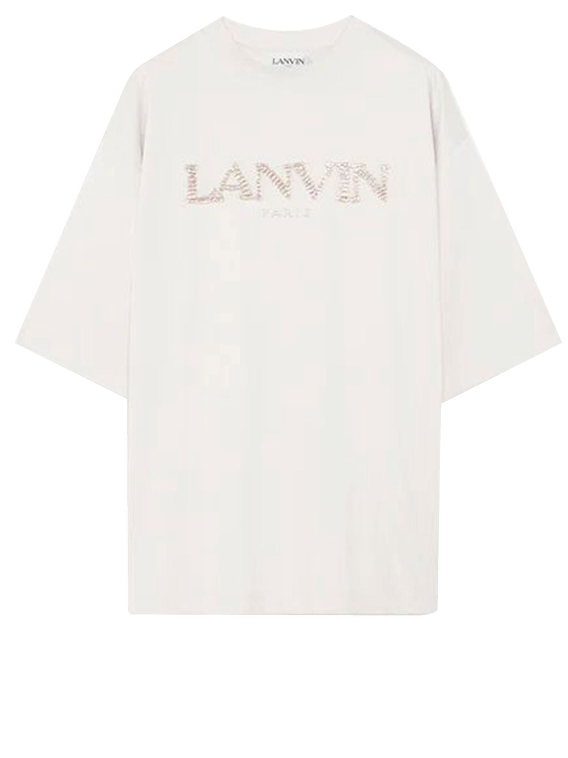 LANVIN Oversized Cotton T-Shirt with Logo - Size M