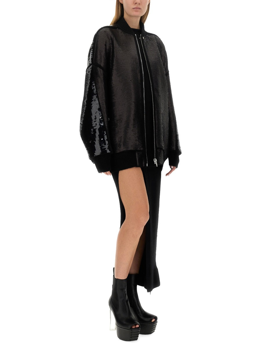 RICK OWENS Relaxed Fit Wool Bomber Jacket - Size 38