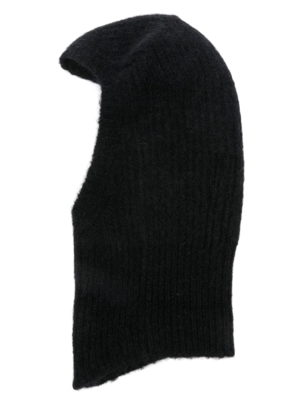 RICK OWENS Ribbed Knit Balaclava with Turn-Up Brim for Women