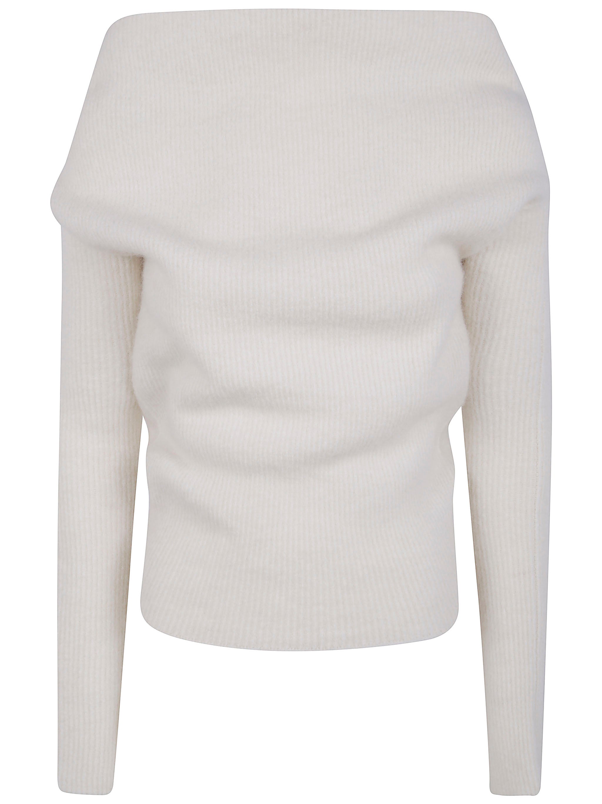 RICK OWENS Wool Off-Shoulder Sweater