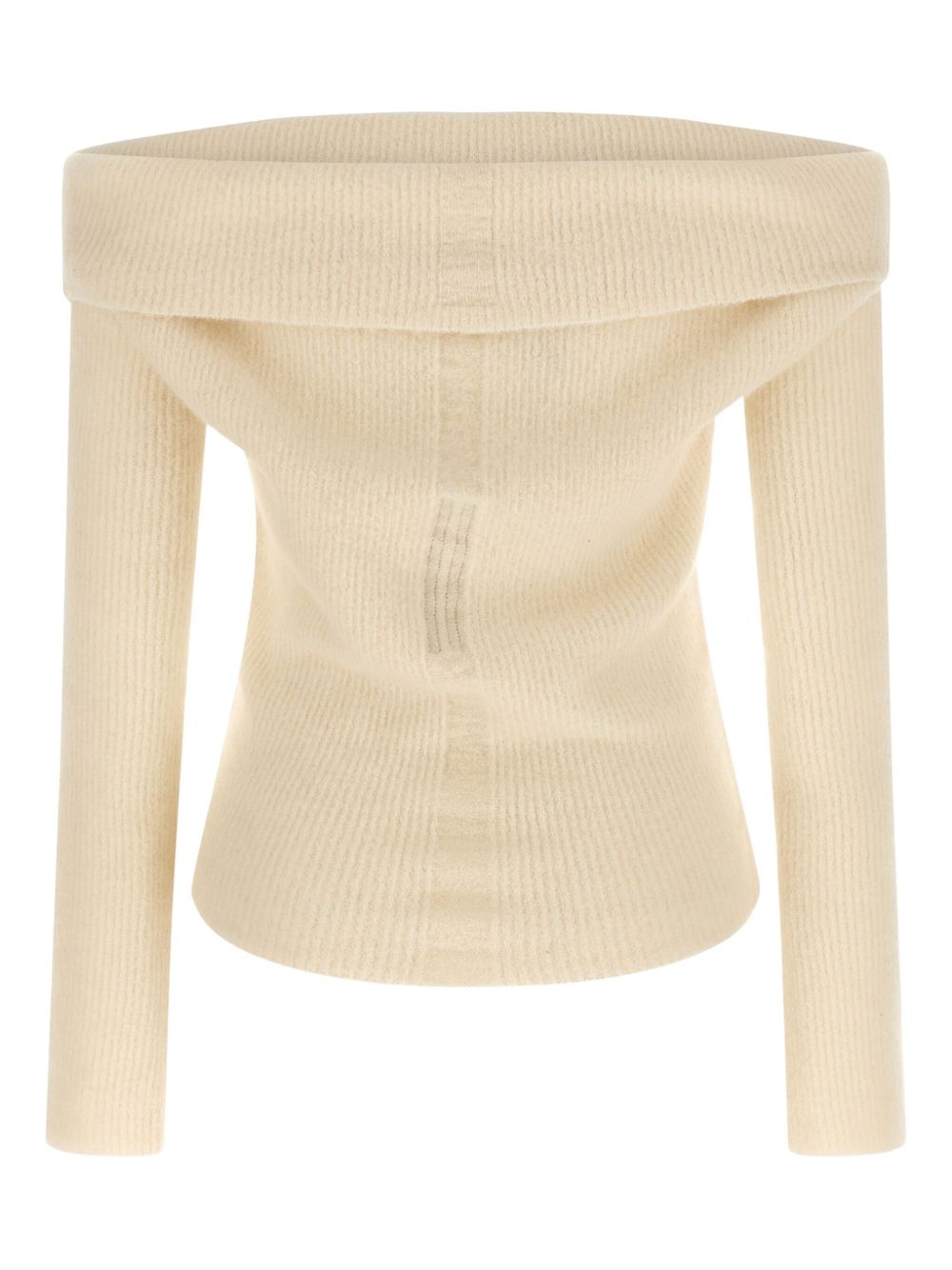 RICK OWENS Wool Off-Shoulder Sweater