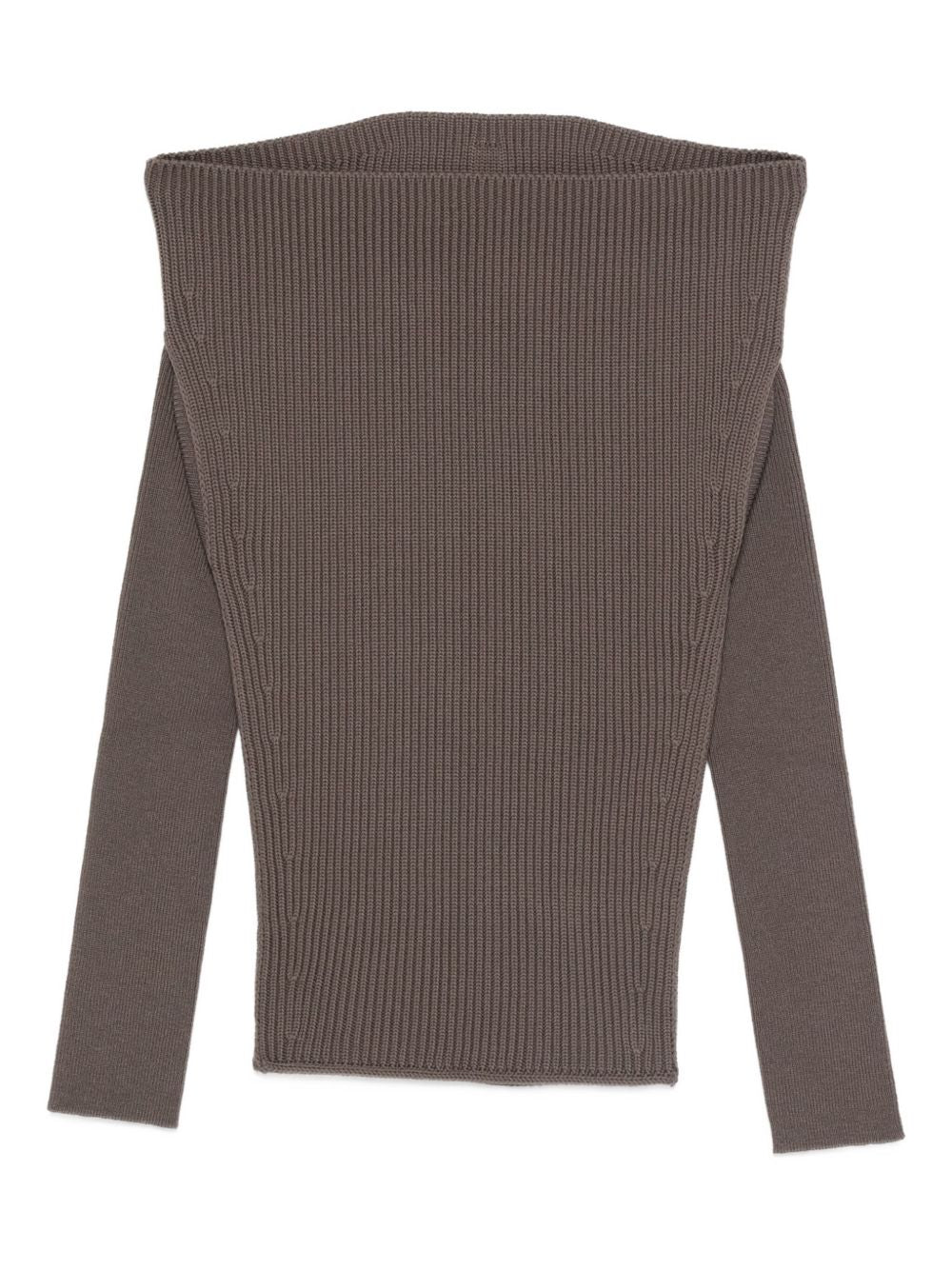 RICK OWENS Wool Off-Shoulder Sweater