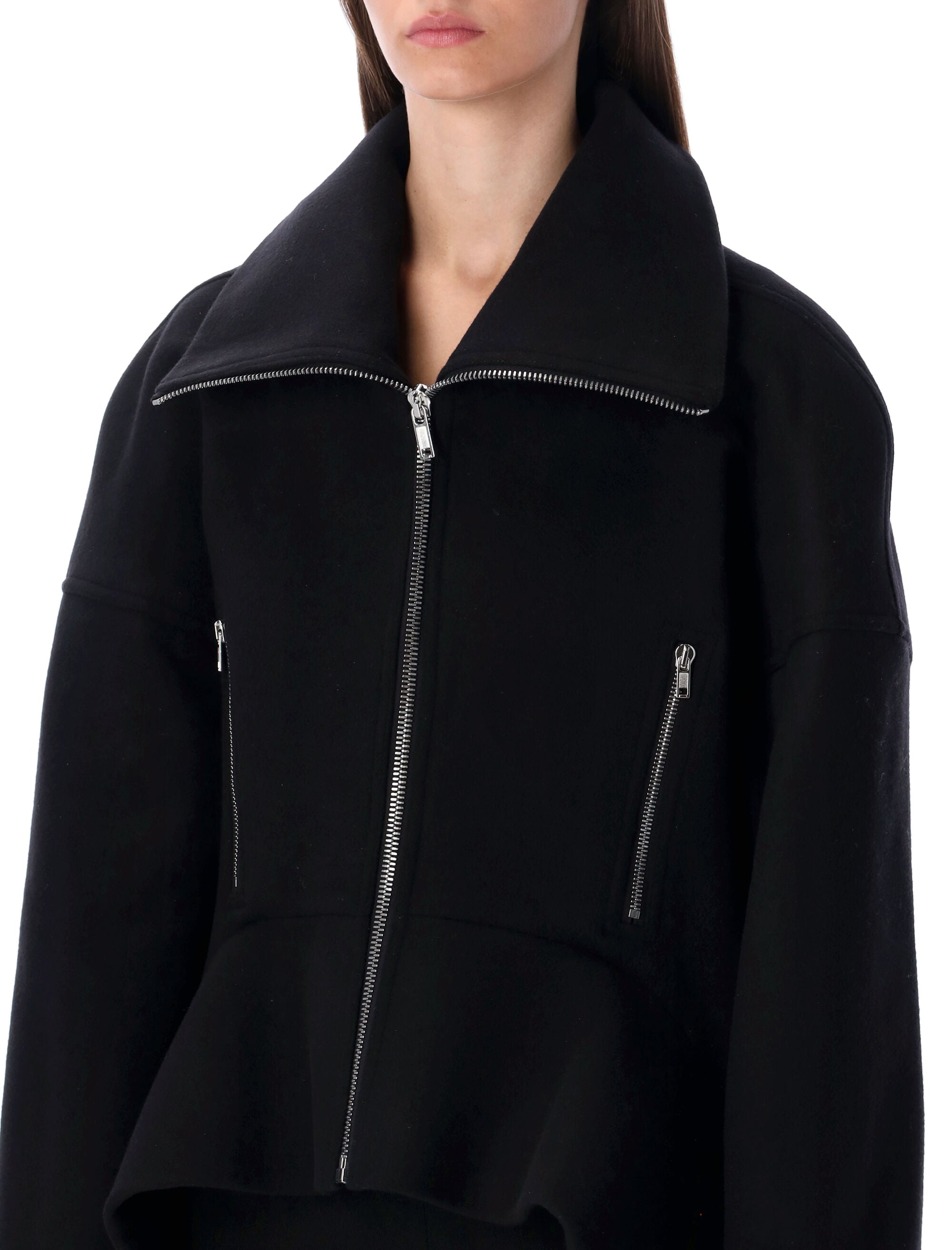 RICK OWENS Structured Wool Draculimo Jacket - Size 42