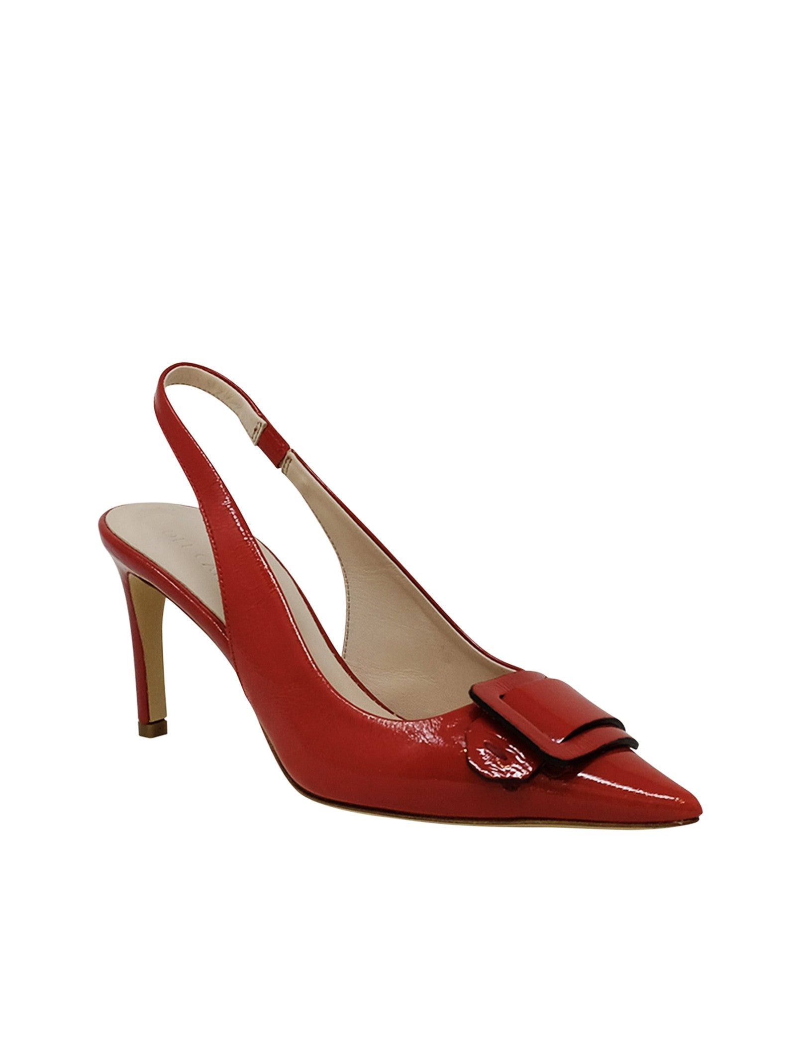 ROBERTO DEL CARLO Elegant Patent Leather Vetro Pumps with 8.5 cm Heel