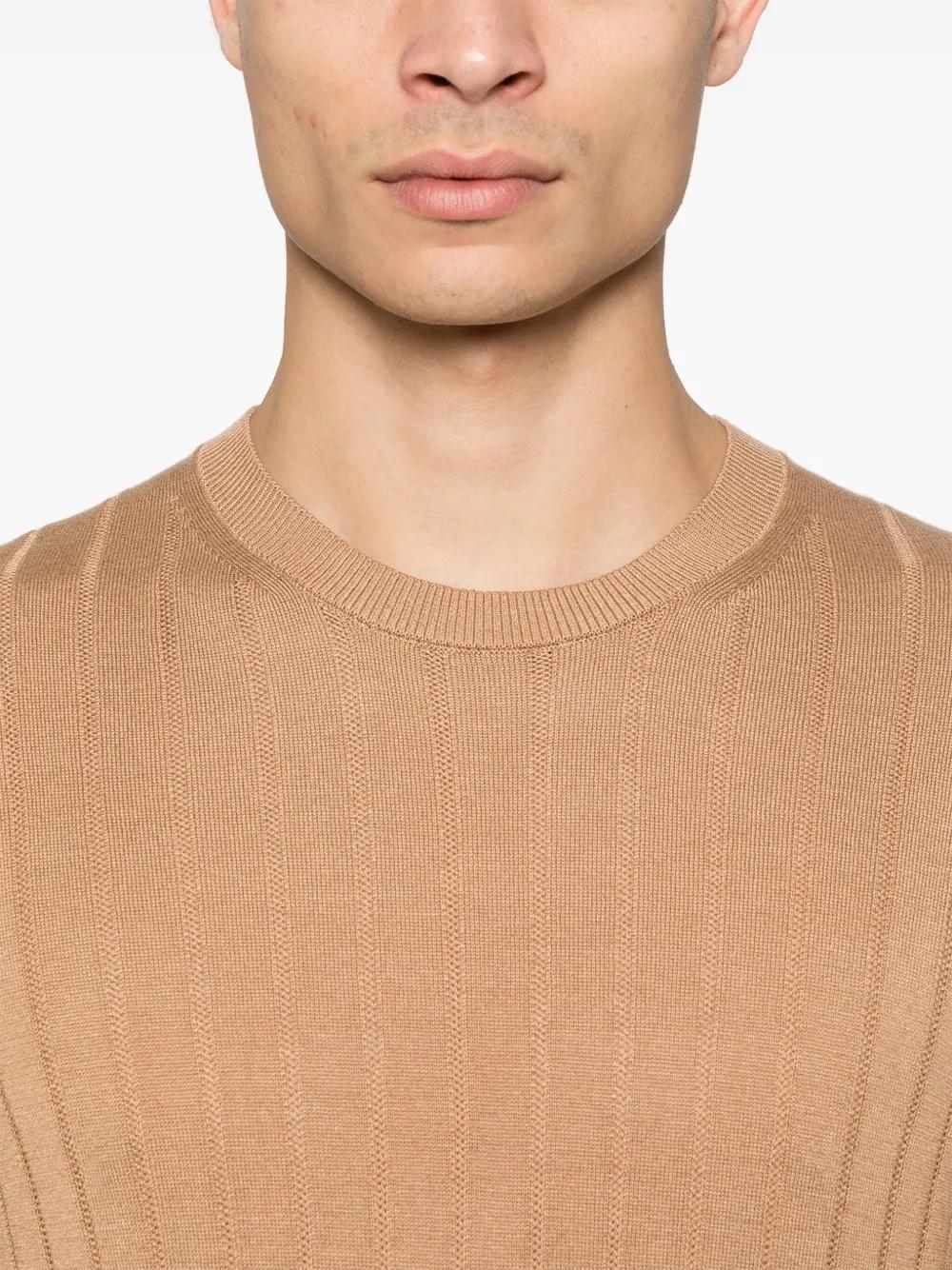 TAGLIATORE Ribbed Knit Tee Shirt for Men