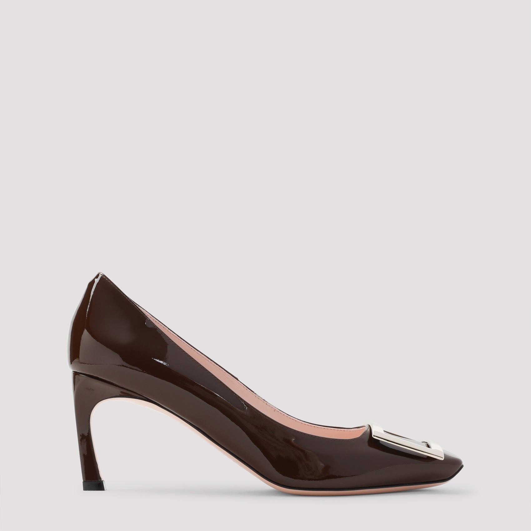 ROGER VIVIER Elegant Squared Toe Pumps with Slanted 7cm Heel