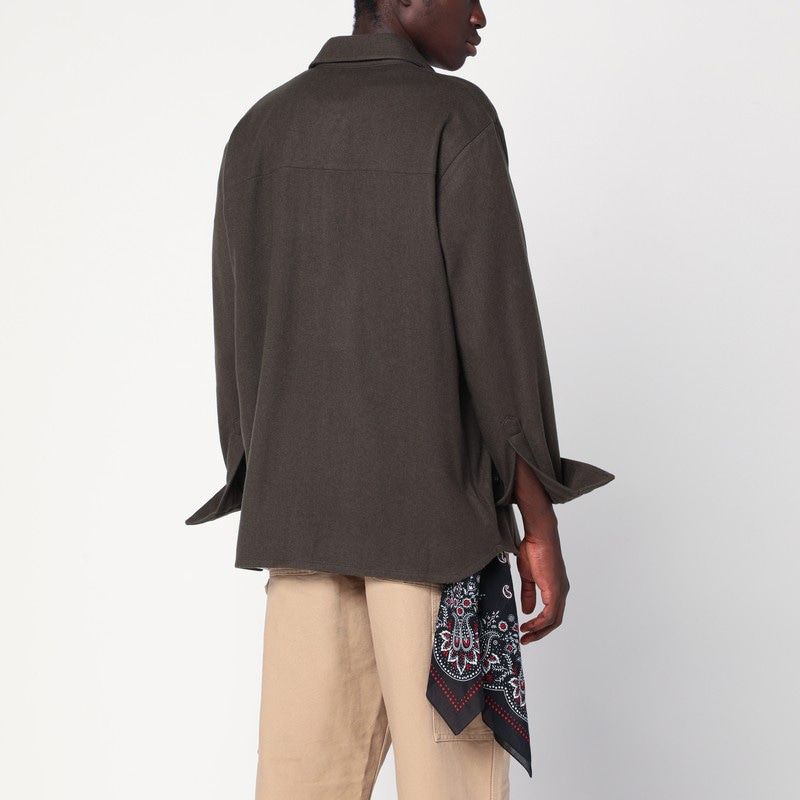 DESTIN Men's Military Wool and Cashmere Shirt