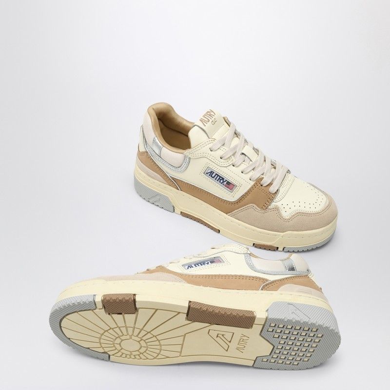 AUTRY Women’s Low-Top Sneakers - Natural Beige & Camel