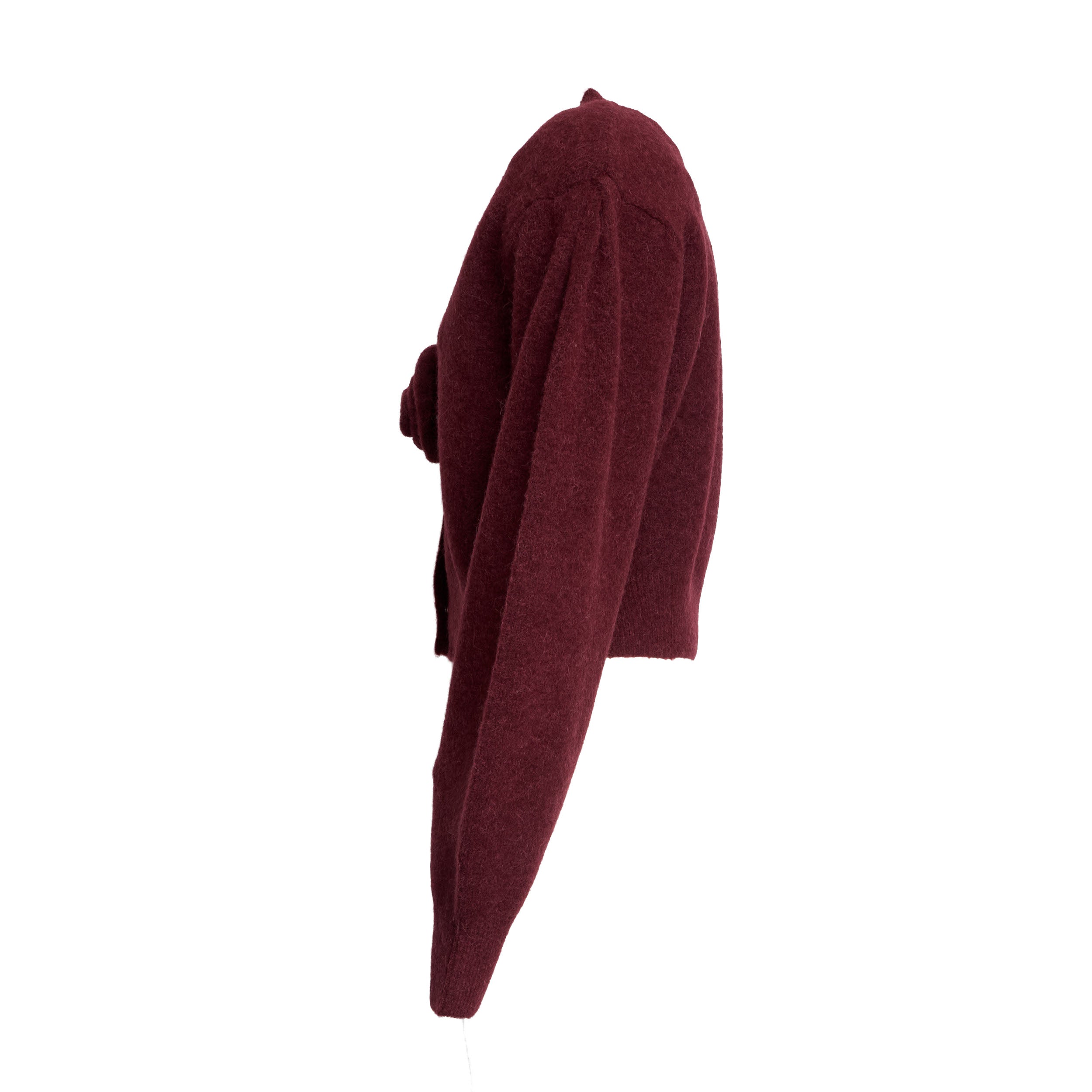 ROTATE Puff Sleeve Cardigan with Snap Buttons