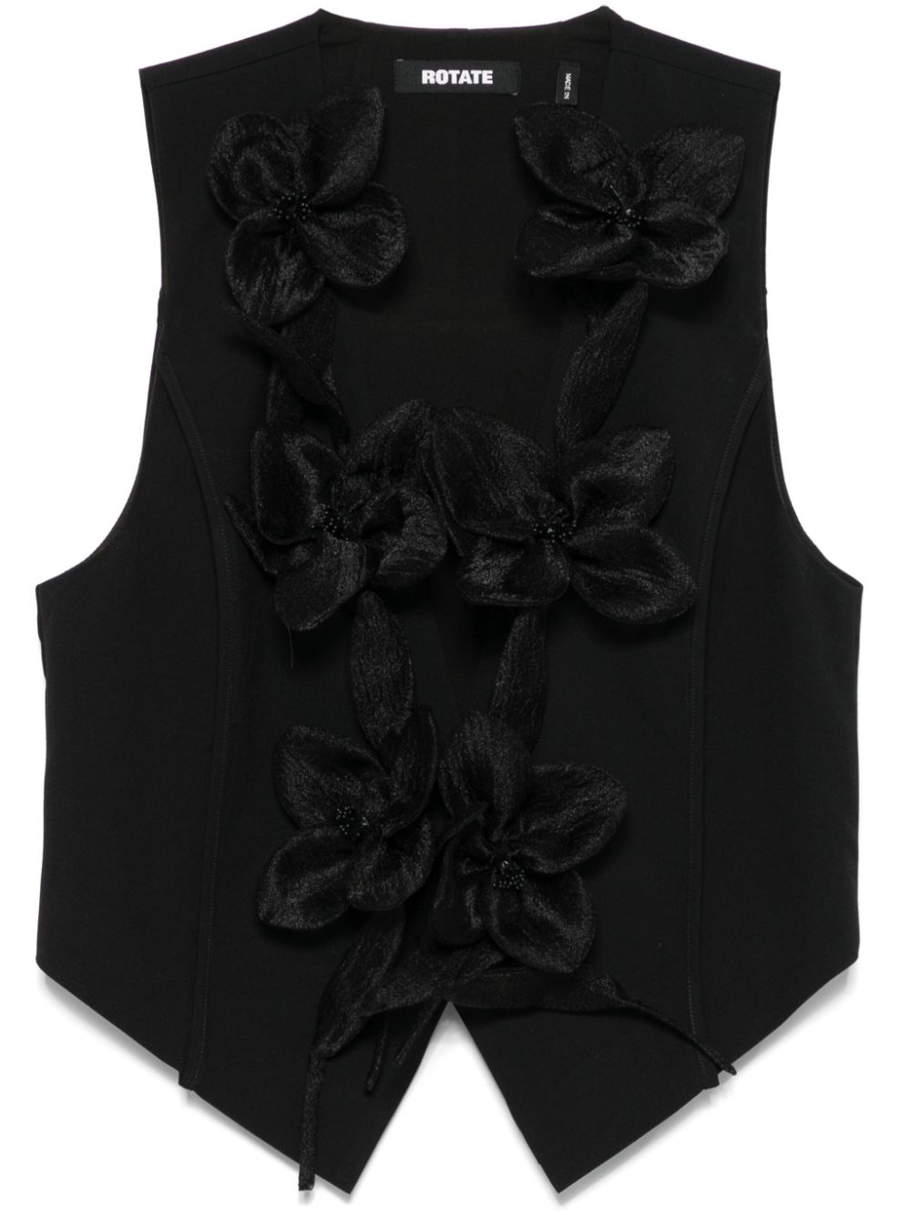 ROTATE Floral Appliqué Slim-Fit Gilet for Women