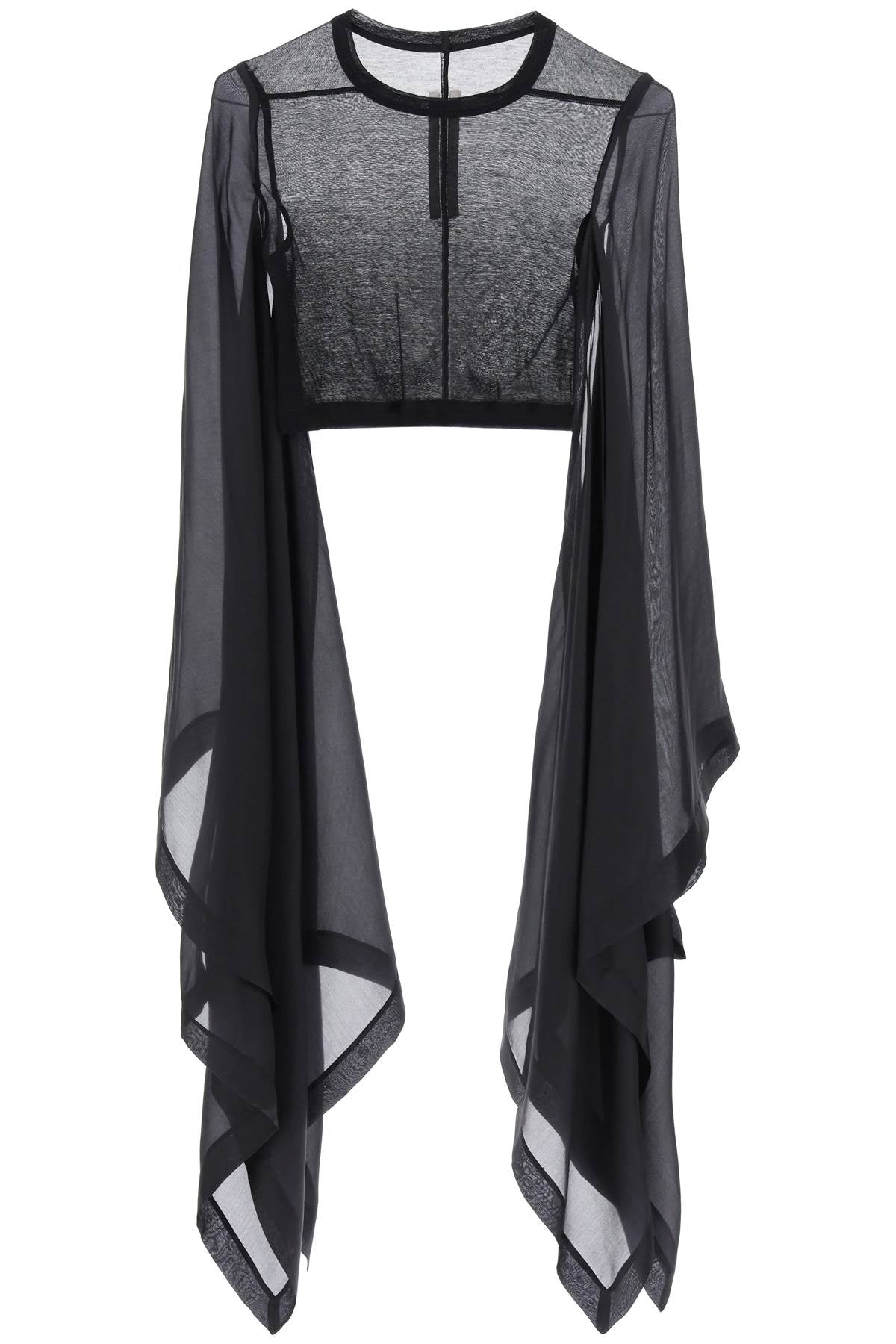 RICK OWENS Mini Crop Silk-Blend Top
