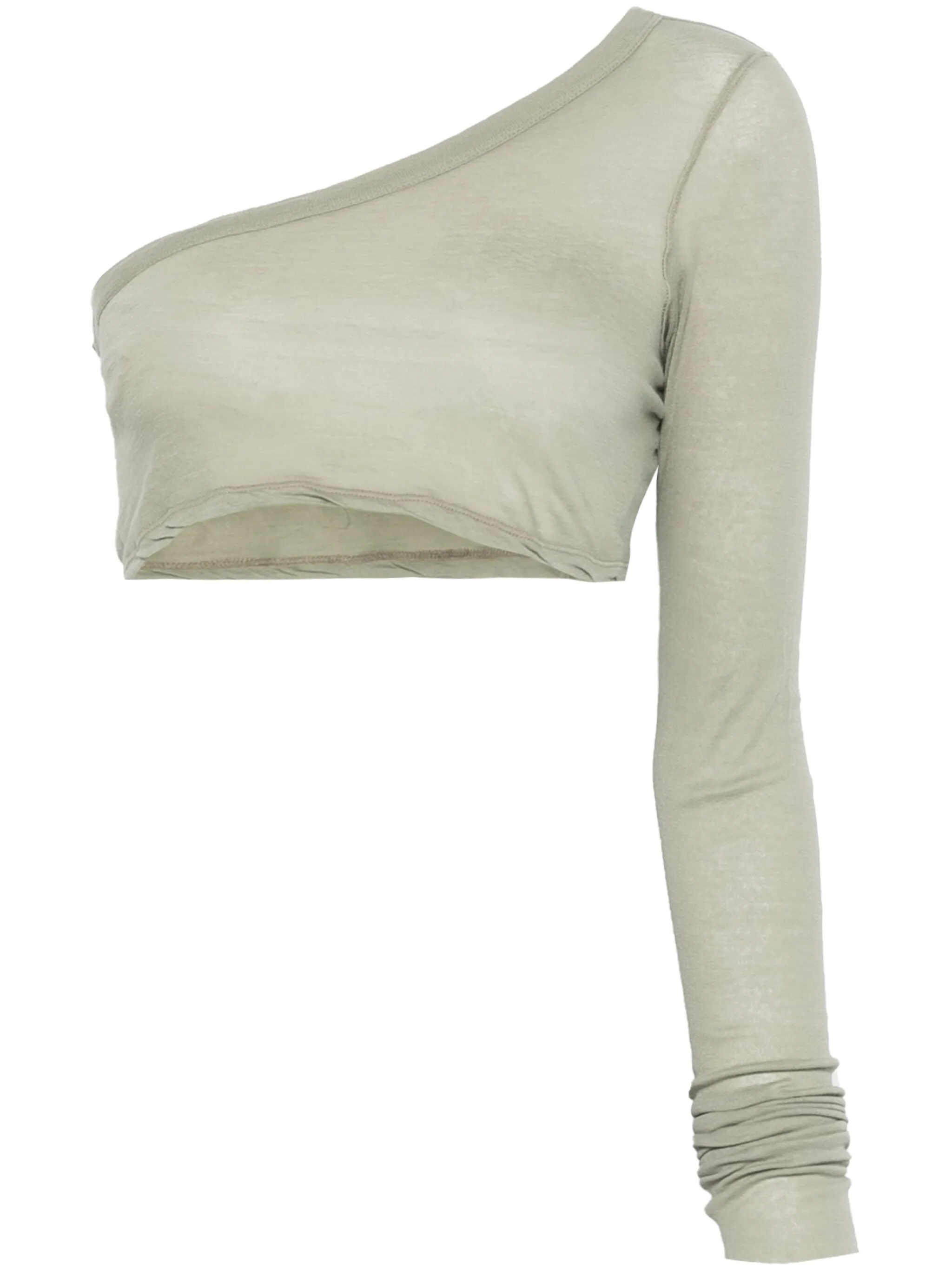 RICK OWENS Cropped One-Shoulder Mini Top