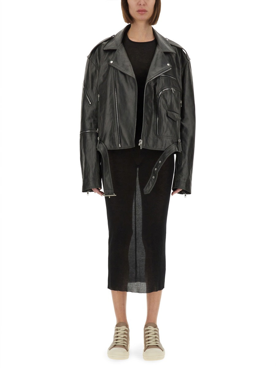 RICK OWENS Cropped Jumbo Bauhaus Jacket - Oversized Fit