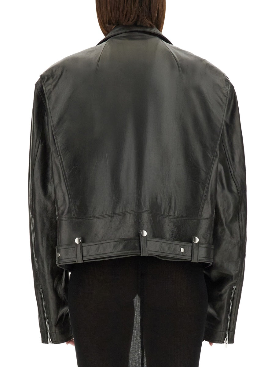RICK OWENS Cropped Jumbo Bauhaus Jacket - Oversized Fit