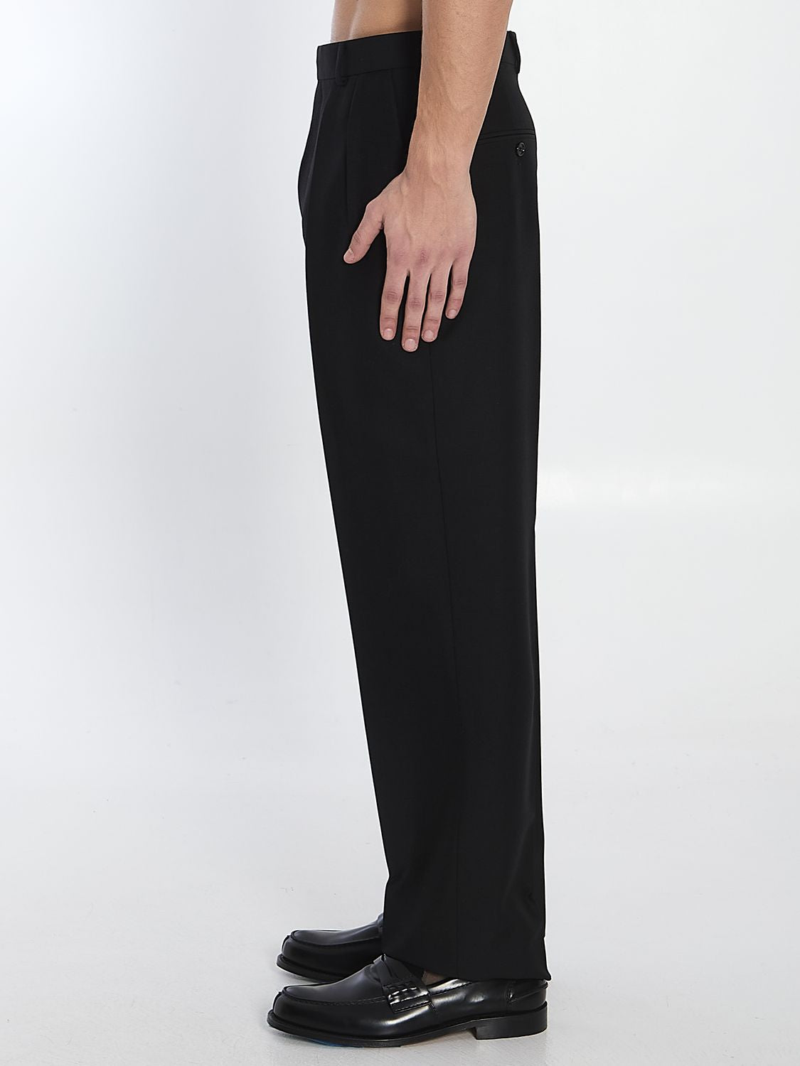 CELINE Elegant Wool and Mohair Trousers