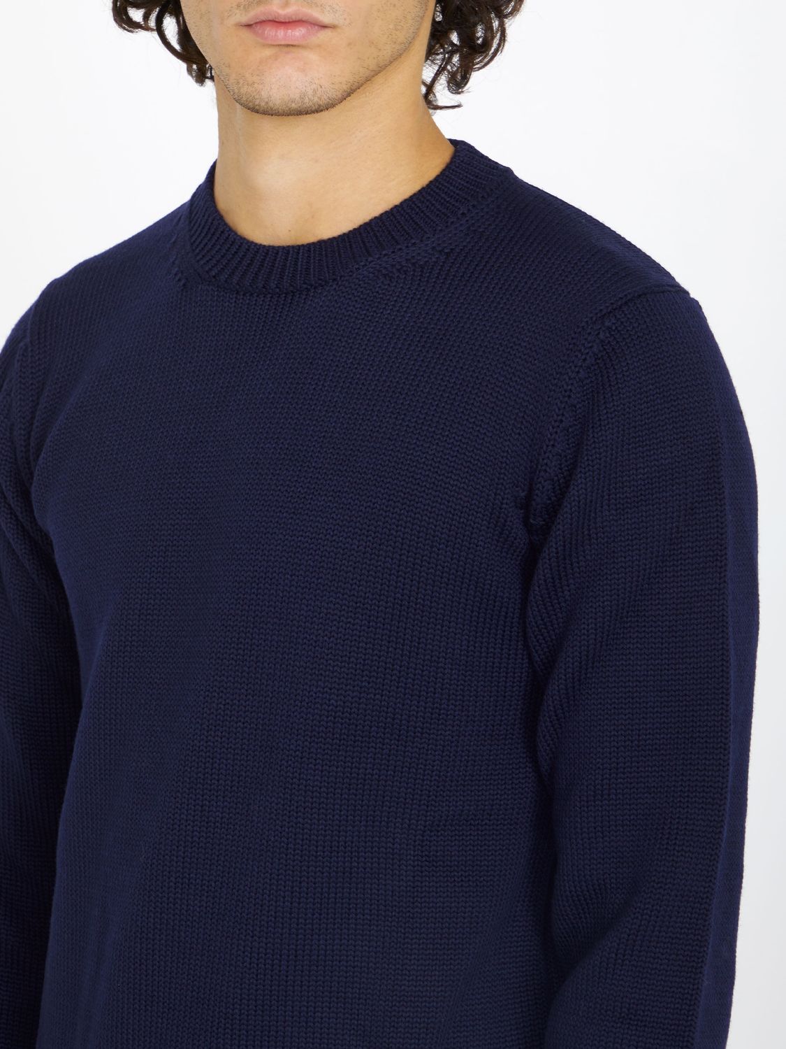 ROBERTO COLLINA Men's Regular Fit Merino Wool Jumper - Size IT 52
