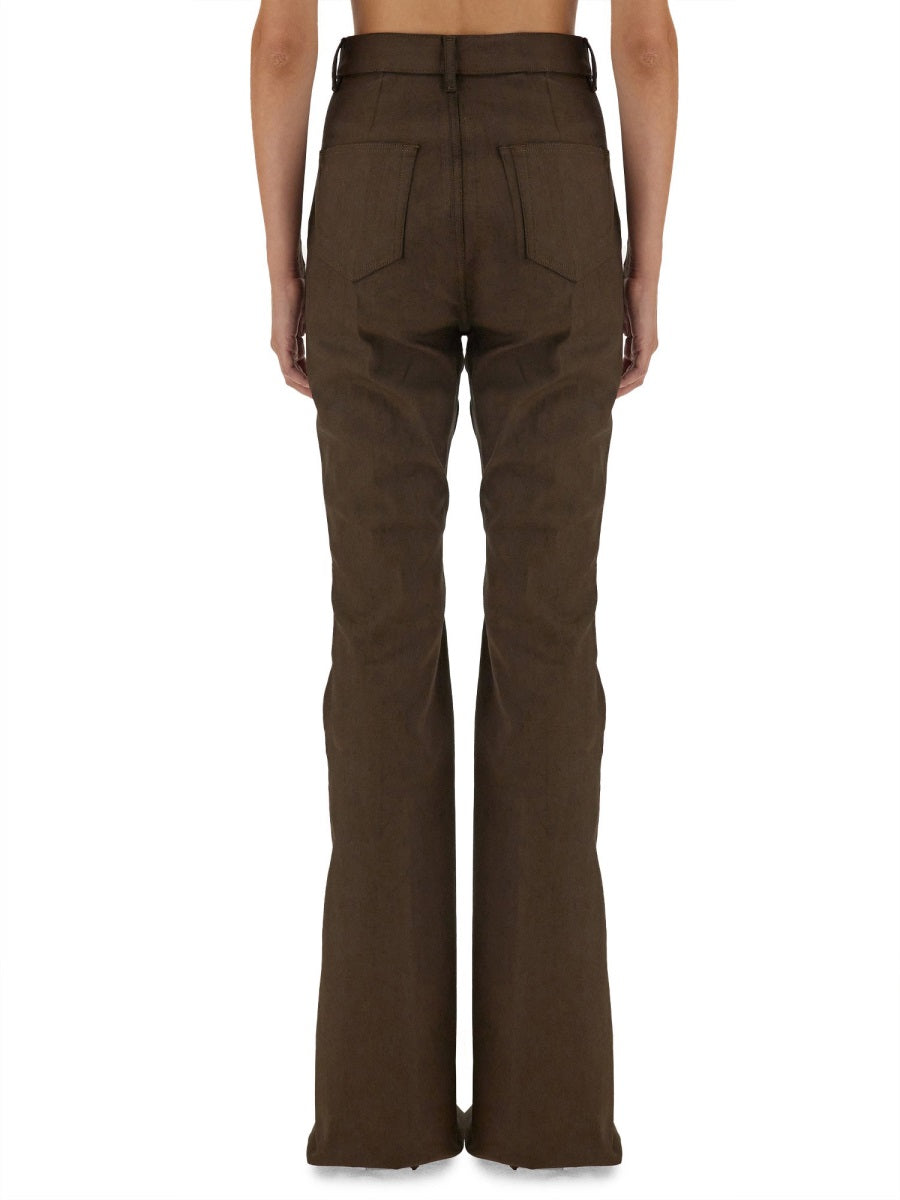 RICK OWENS Boot Cut Denim Pants for Women
