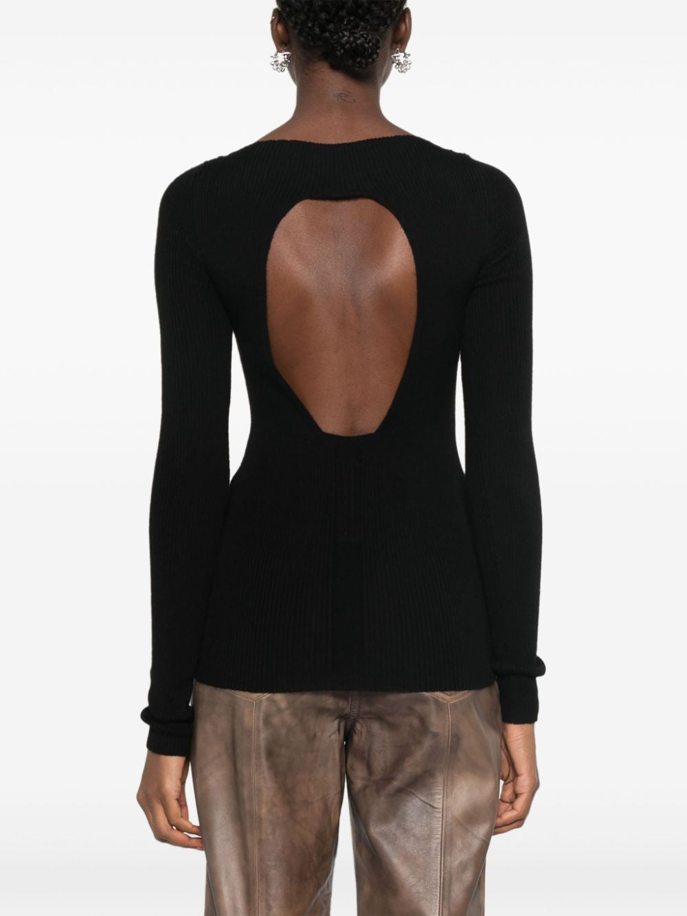 RICK OWENS Open-Back Knit Sweater - Women's