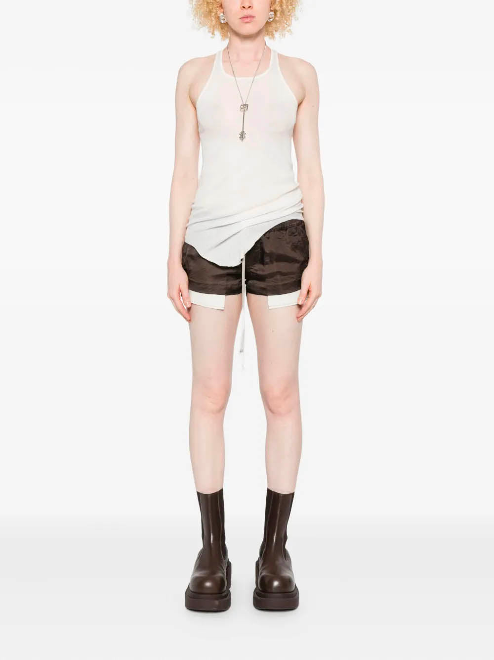 RICK OWENS Basic Rib Tank Top - Crew Neck