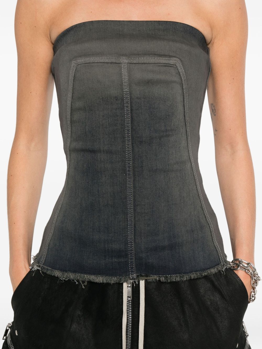 RICK OWENS Sleeveless Bustier Top